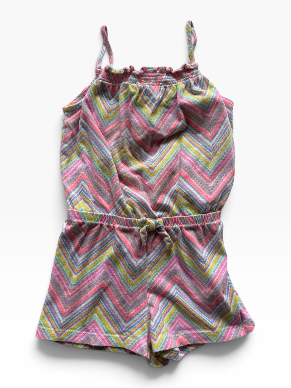 OshKosh B'gosh Chevron Romper - Pink, Yellow, Blue